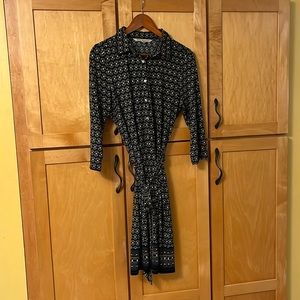 Max Studio Dress, size medium Blue, with belted tie